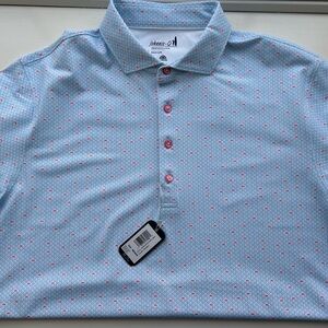 Johnnie-O Maliblu Poppy Polo with Pink Details